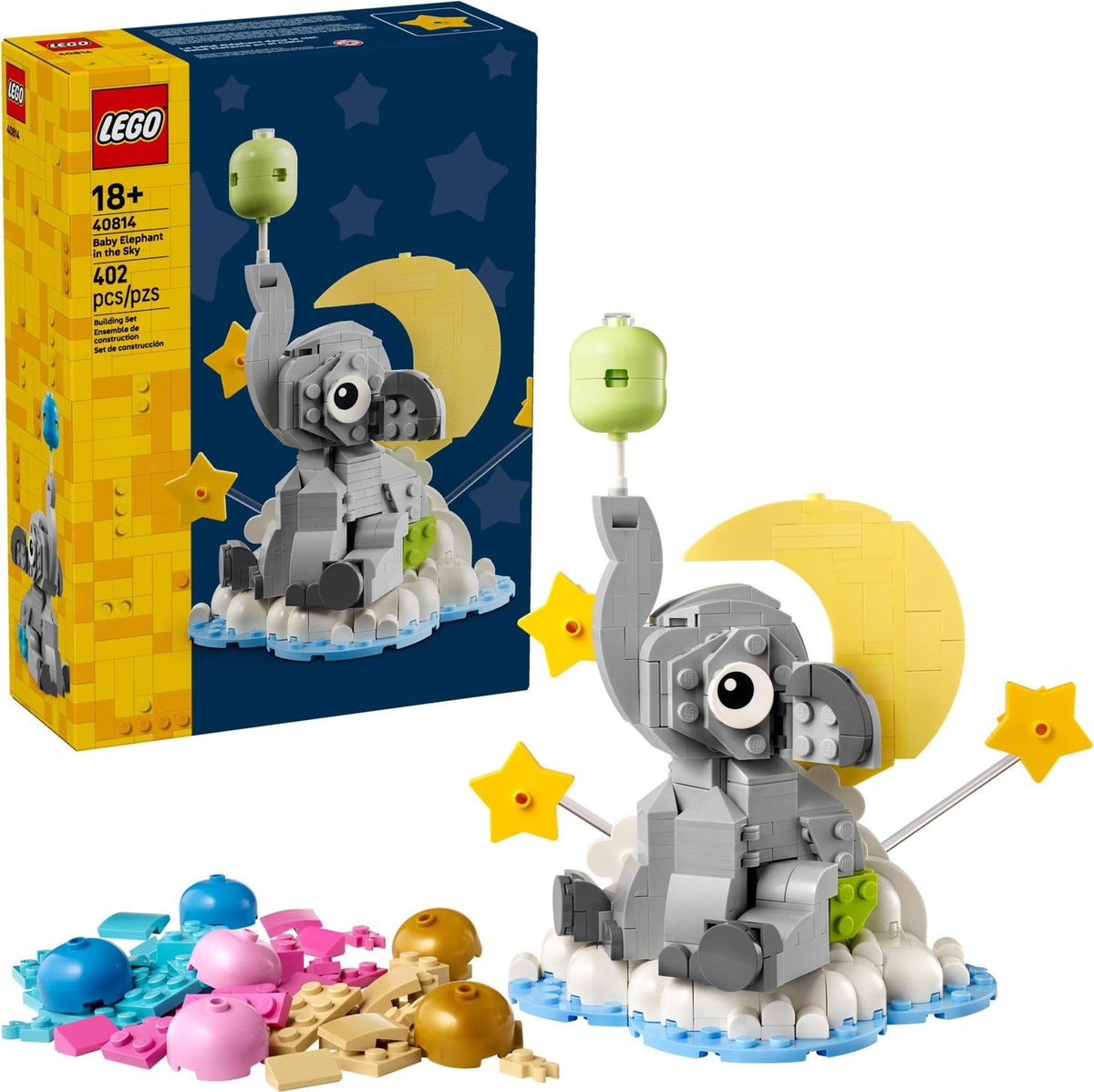 LEGO 40814 Le bébé éléphant dans le ciel – Comme neuf | Grade A