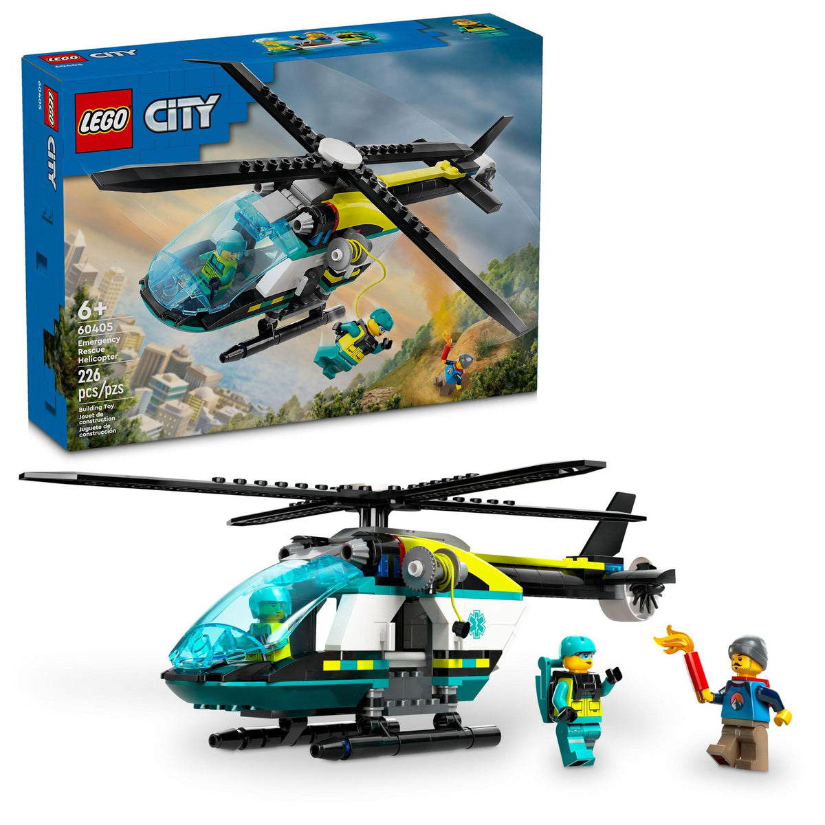 LEGO 60405 Emergency Rescue Helicopter – Like New | Grade A