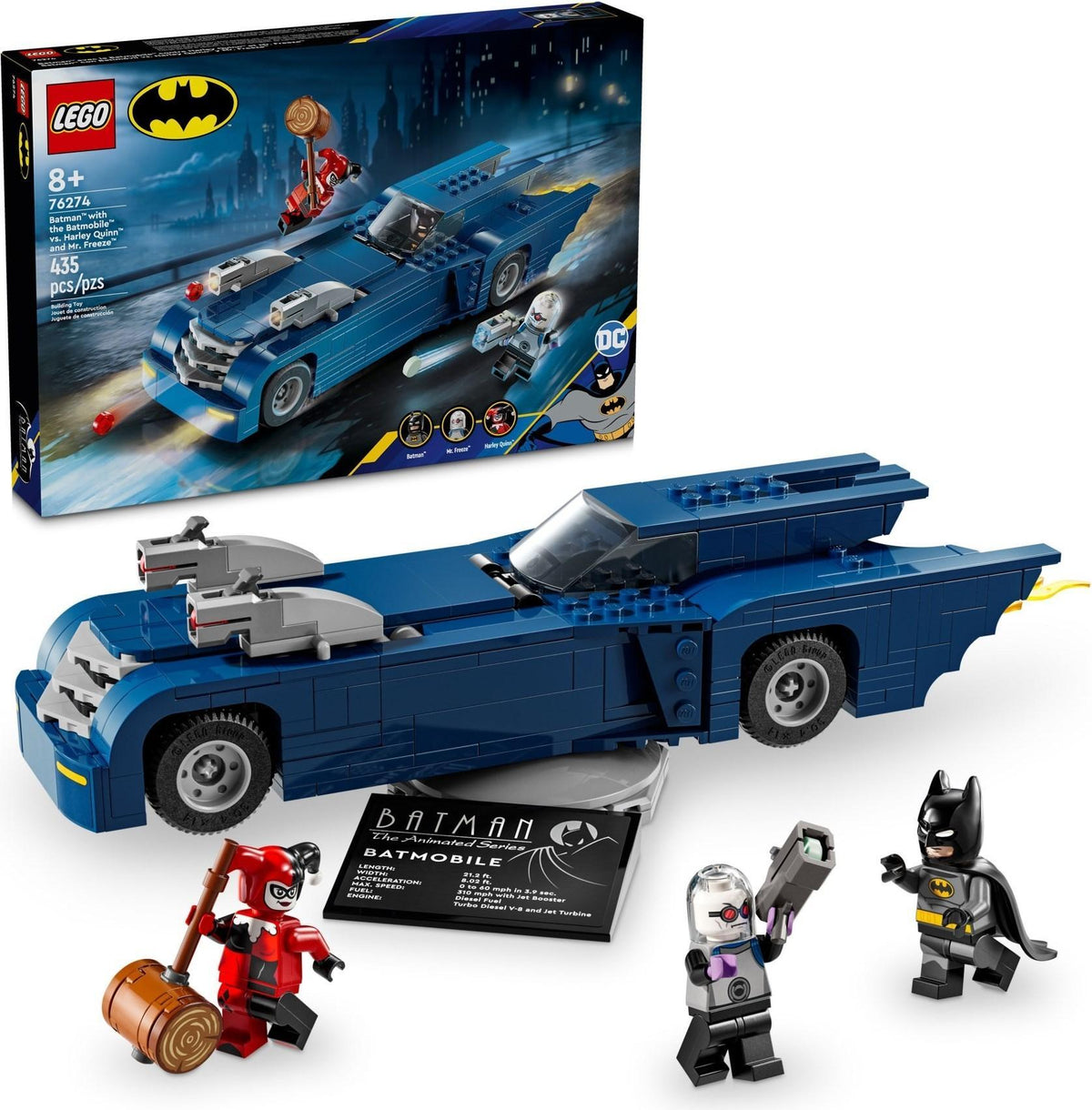 LEGO 76274 Batman with the Batmobile vs. Harley Quinn and Mr. Freeze – Like New | Grade A
