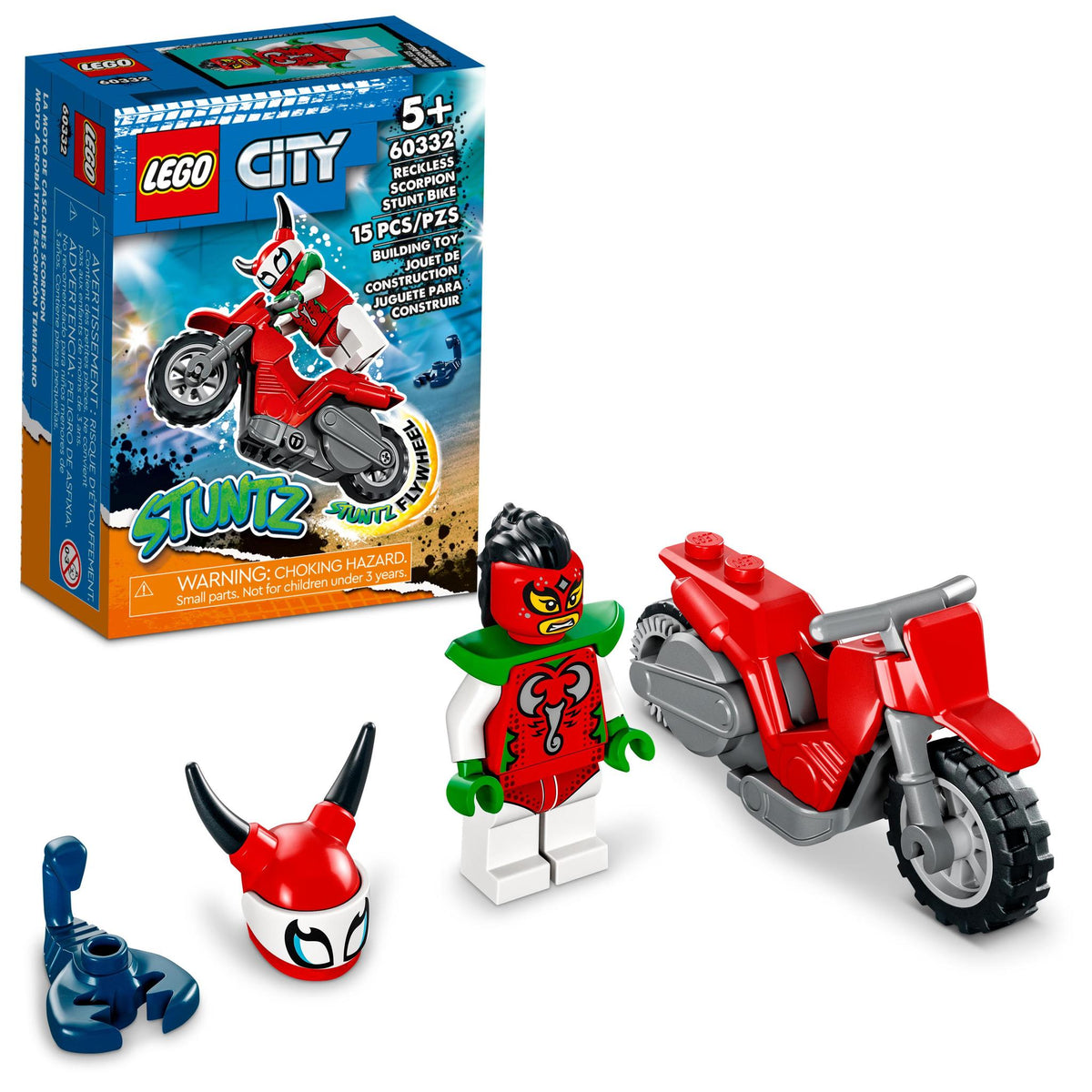 LEGO 60332 Reckless Scorpion Stunt Bike – Like New | Grade A
