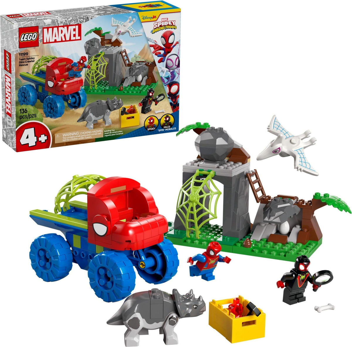 LEGO 11199 Le sauvetage en Dino Crawler de l'équipe Spidey – Comme neuf | Grade A
