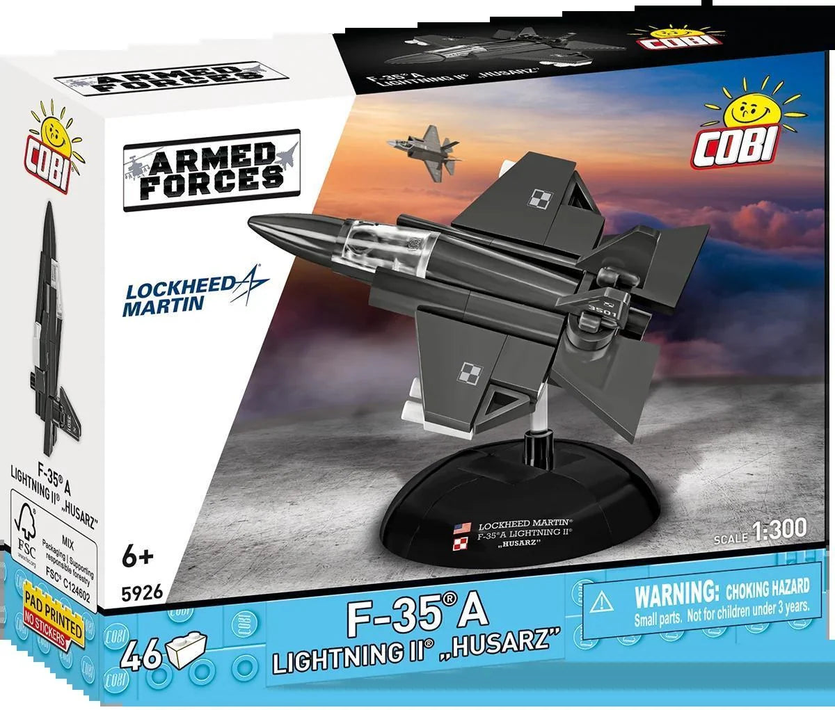 COBI-5926 F-35A Lightning II "Husarz" Fighter 1:300 Scale – Like New | Grade A