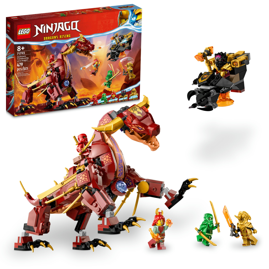 LEGO 71793 Heatwave, le dragon de lave transformable – Comme neuf | Grade A
