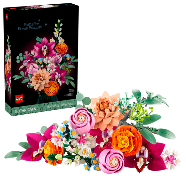LEGO 10342 Pretty Pink Flower Bouquet – Imperfect Box | Grade A