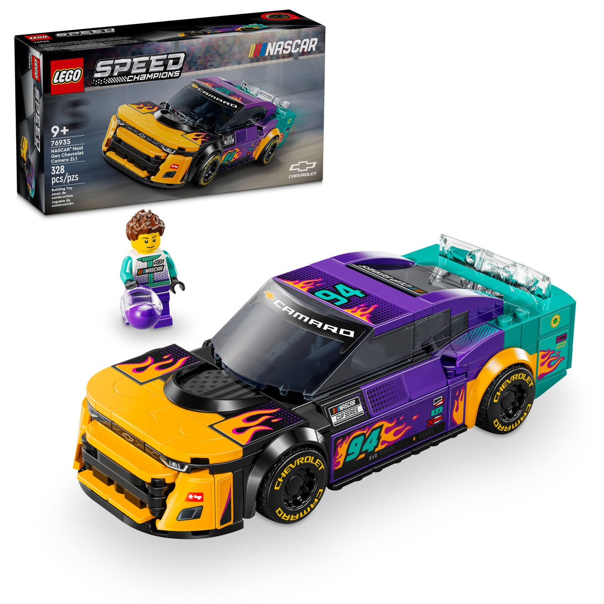 LEGO 76935 NASCAR Next Gen Chevrolet Camaro ZL1 – Imperfect Box | Grade A