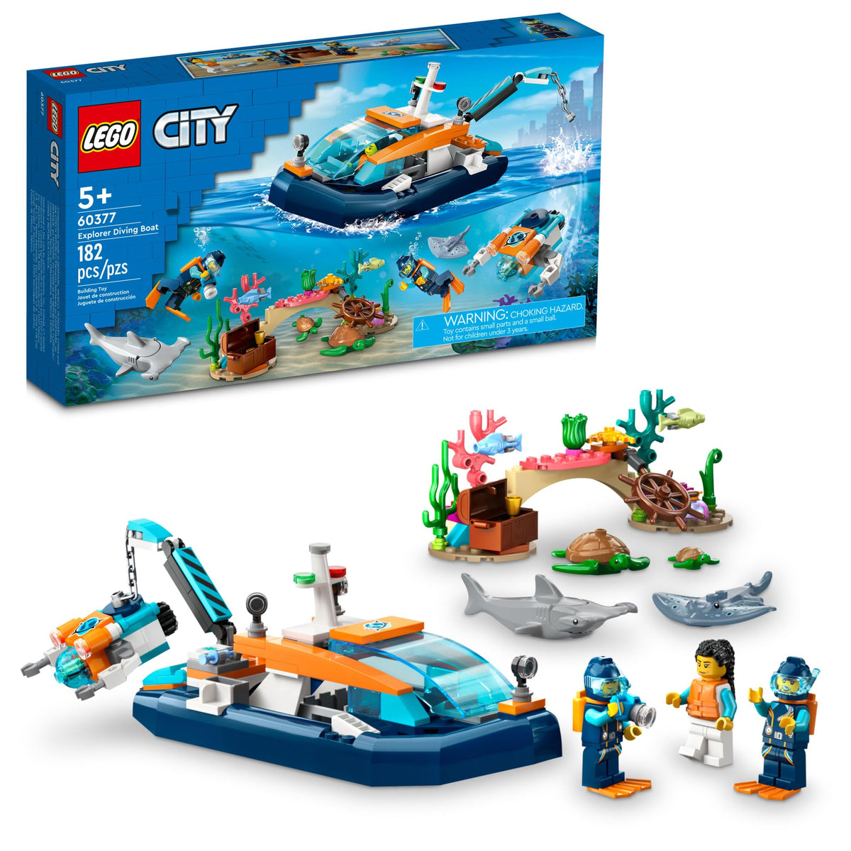 LEGO 60377 Explorer Diving Boat – Like New | Grade A