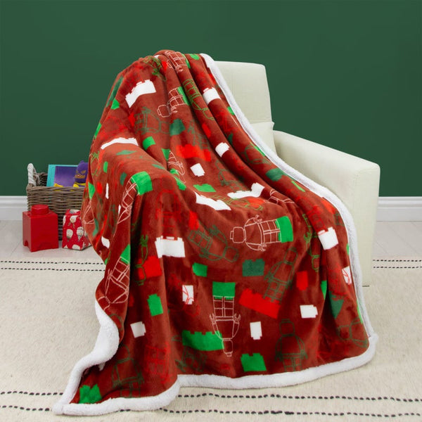 5008992 Plaid de Noël LEGO doublé sherpa – Comme neuf | Grade A