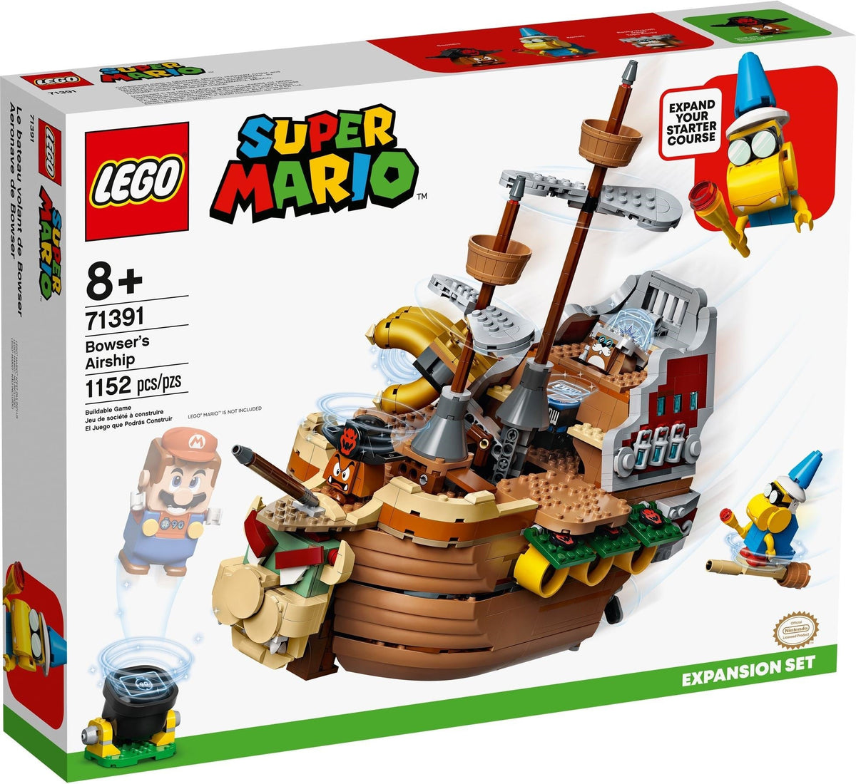 LEGO 71391 Bowser's Airship Expansion Set – Like New | Grade A