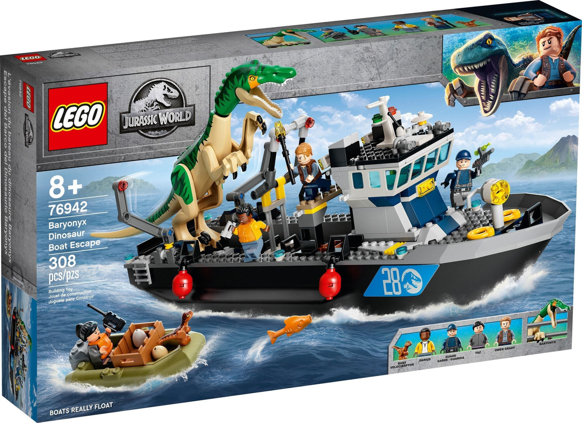 LEGO 76942 Baryonyx Dinosaur Boat Escape – Like New | Grade A
