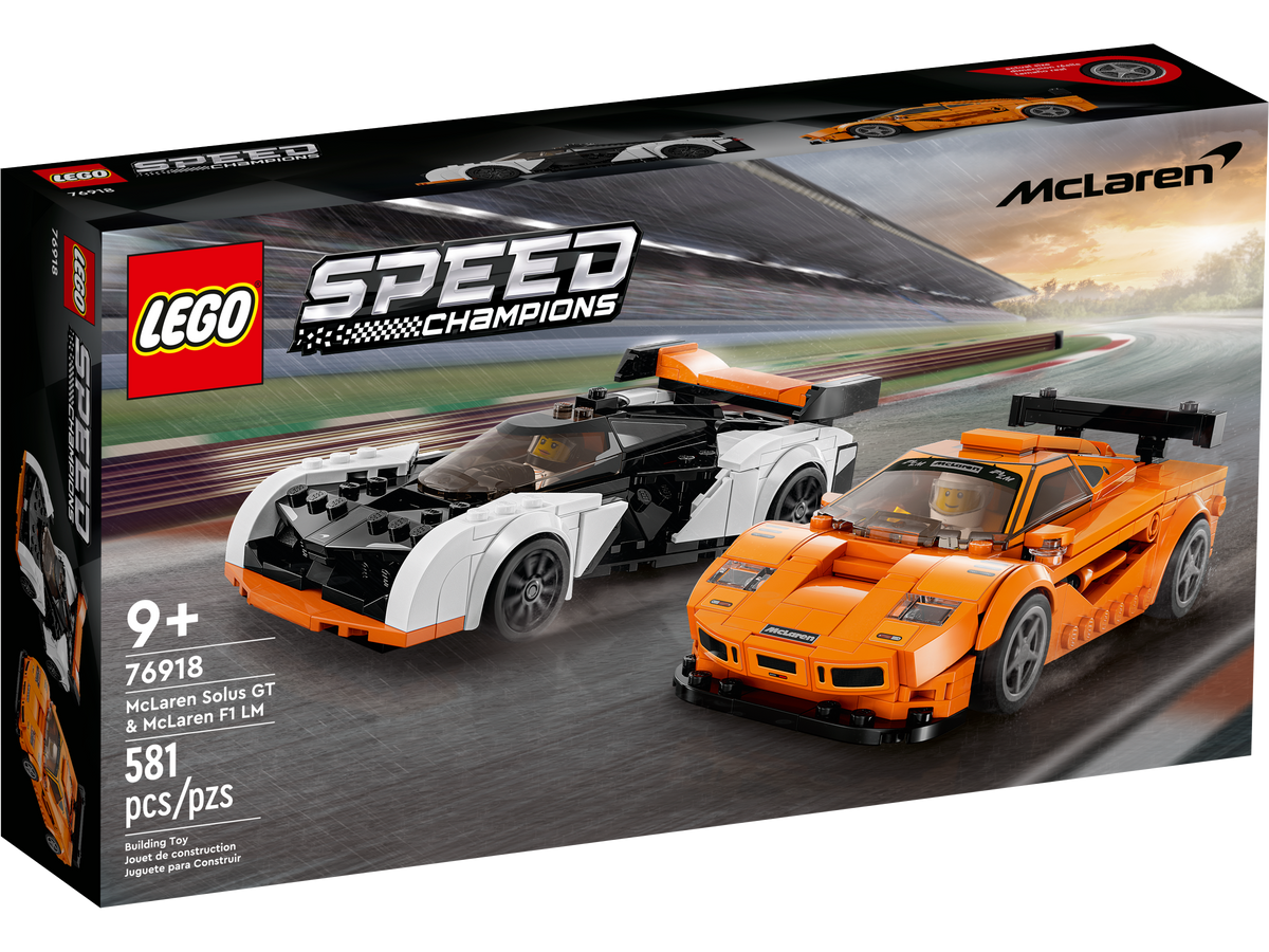 LEGO 76918 McLaren Solus GT et McLaren F1 LM – Boîte abîmée | Grade A