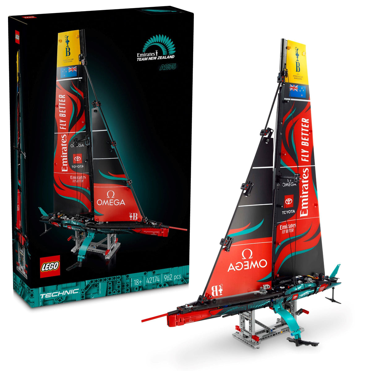 LEGO 42174 Emirates Team New Zealand AC75 Yacht – Used | Grade A