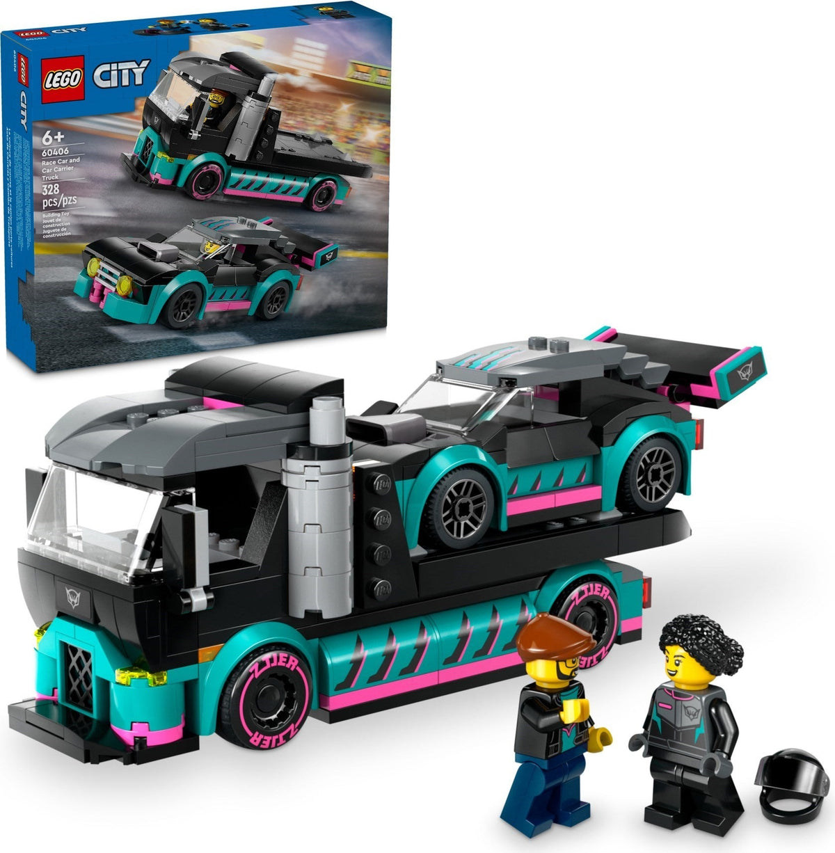 LEGO 60406 La voiture de course et le camion porte-voitures – Comme neuf | Grade A