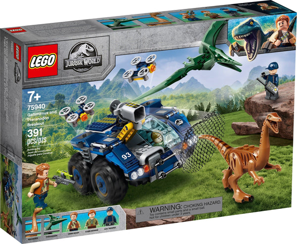LEGO 75940 L'évasion du Gallimimus et du Ptéranodon – Boîte abîmée | Grade A