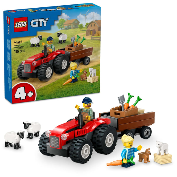 LEGO 60461 Le tracteur rouge avec remorque et mouton – Comme neuf | Grade A