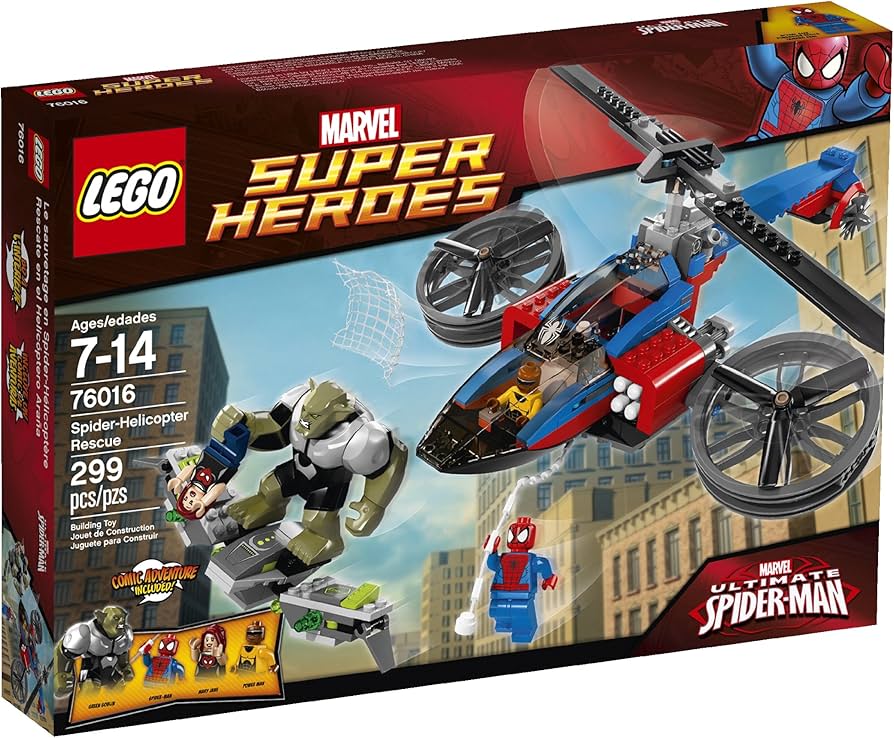 LEGO 76016 Spider-Helicopter Rescue – Used | Grade A