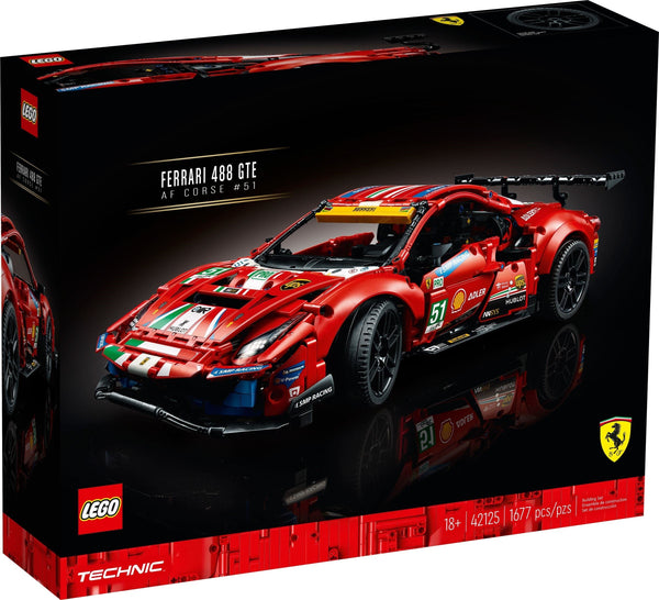 LEGO 42125 Ferrari 488 GTE "AF Corse #51" – Like New | Grade A