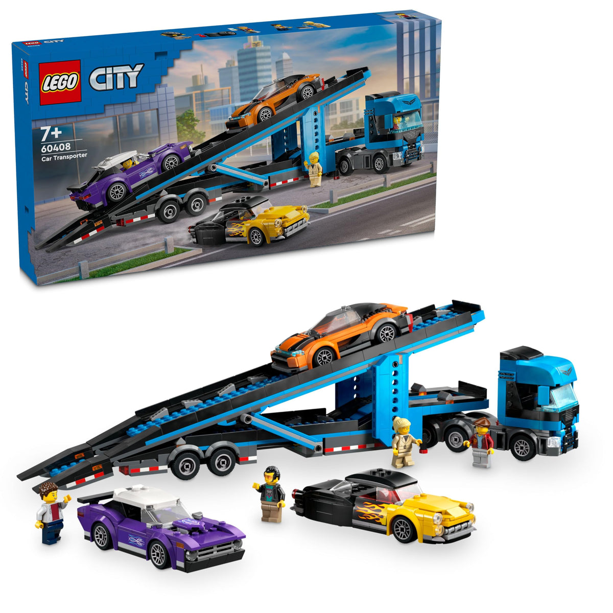 LEGO 60408 Le transporteur de voitures – Boîte abîmée | Grade A