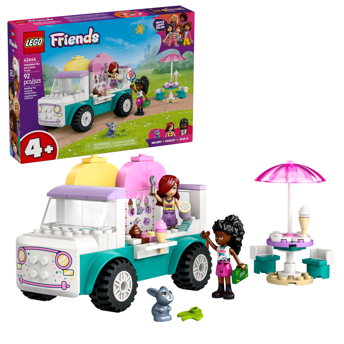 LEGO 42644 Le camion de glaces de Heartlake City – Comme neuf | Grade A