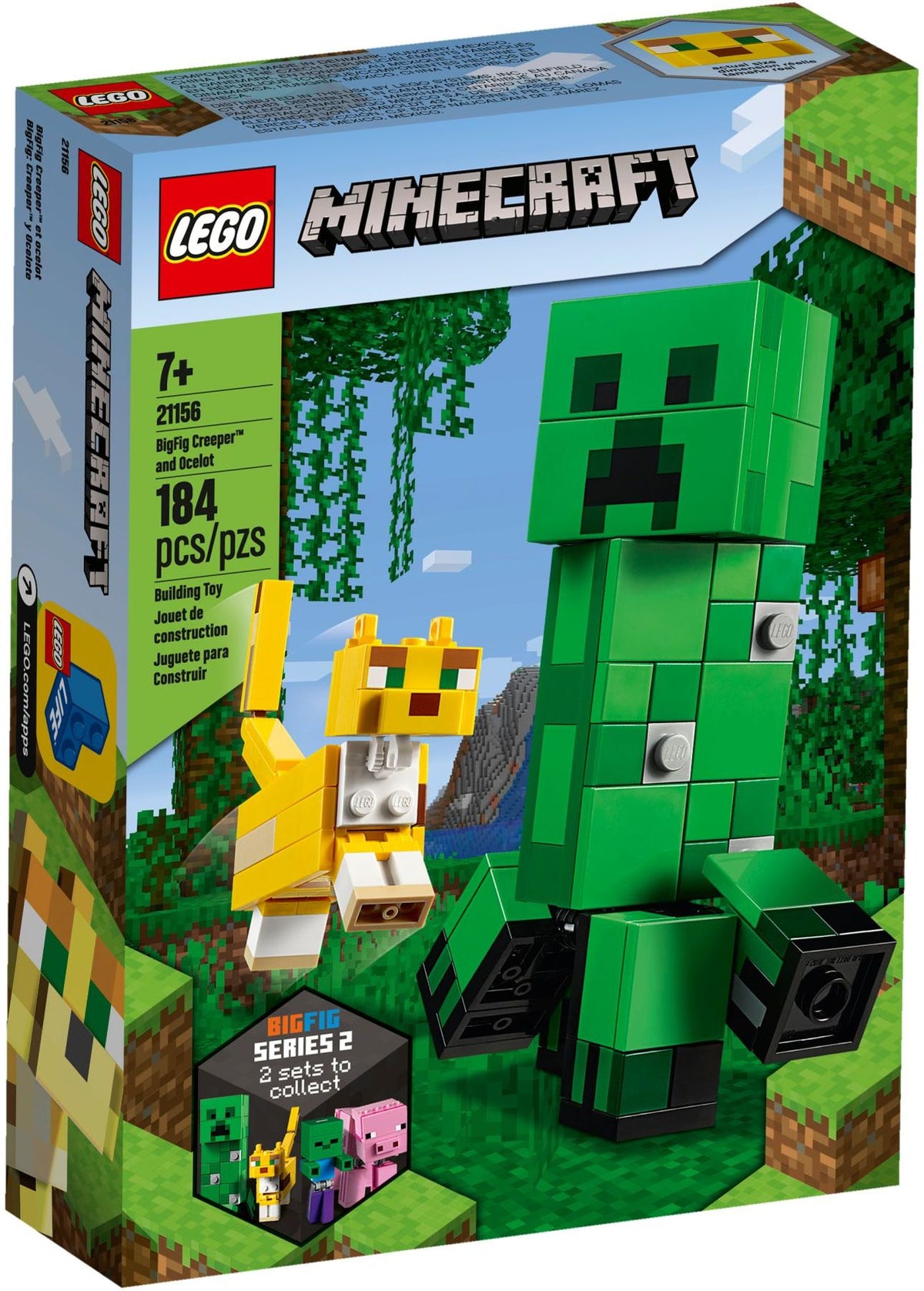 LEGO 21156 BigFig Creeper et ocelot – Comme neuf | Grade A