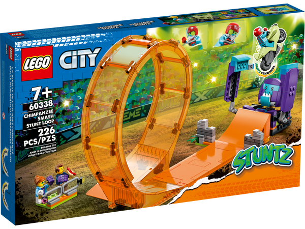 LEGO 60338 Le looping de cascade Chimpanzé cogneur – Comme neuf | Grade A