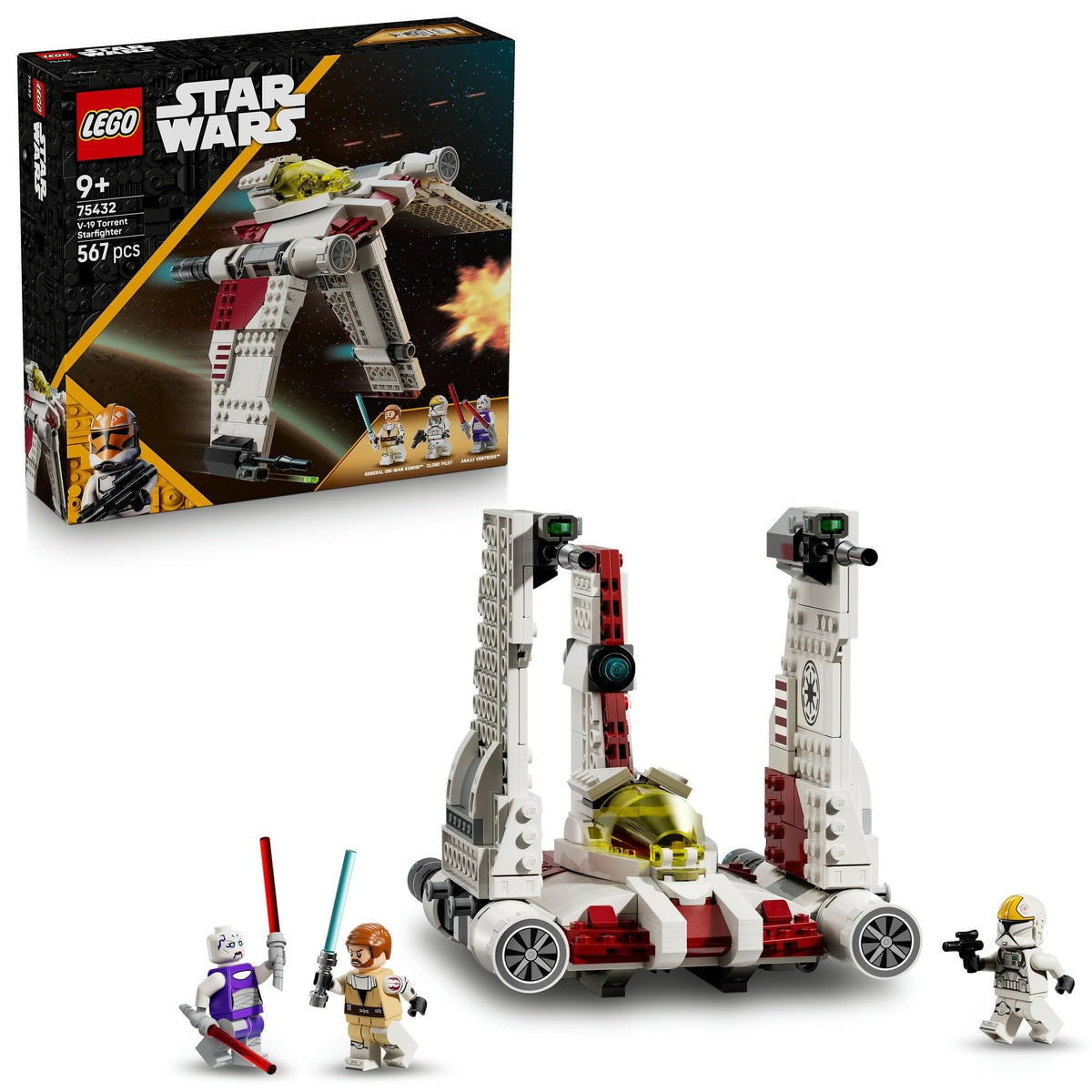 LEGO 75432 V-19 Torrent Starfighter – Like New | Grade A