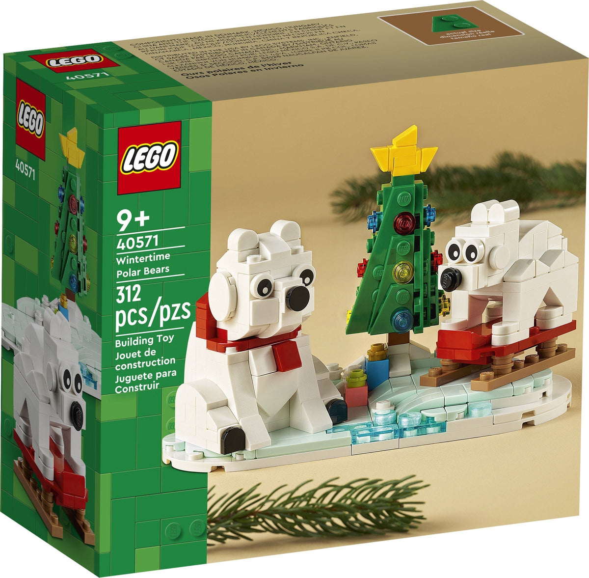 LEGO 40571 Les ours polaires en hiver – Boîte abîmée | Grade A