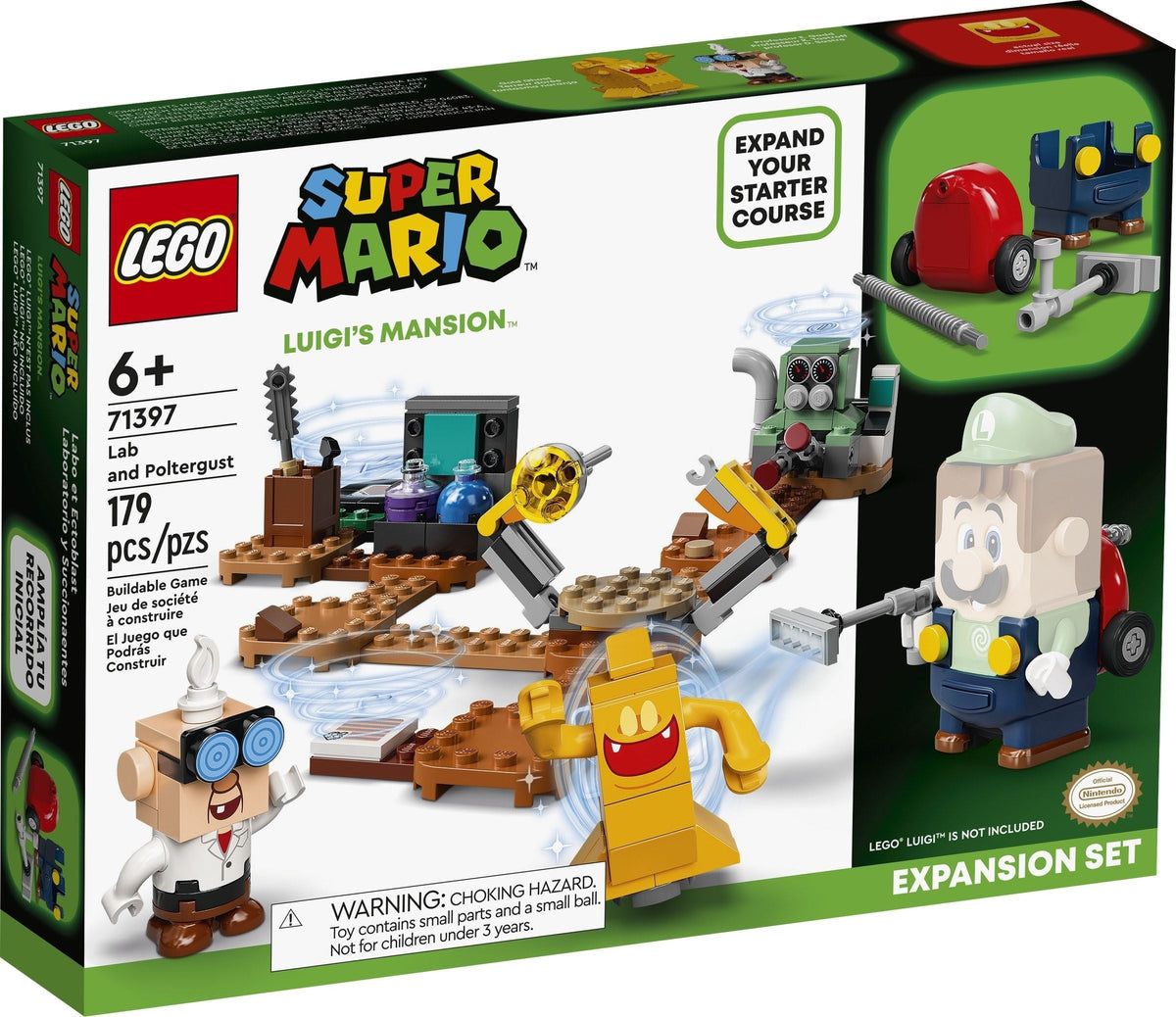LEGO 71397 Luigi's Mansion Lab and Poltergust Expansion Set – Like New | Grade A