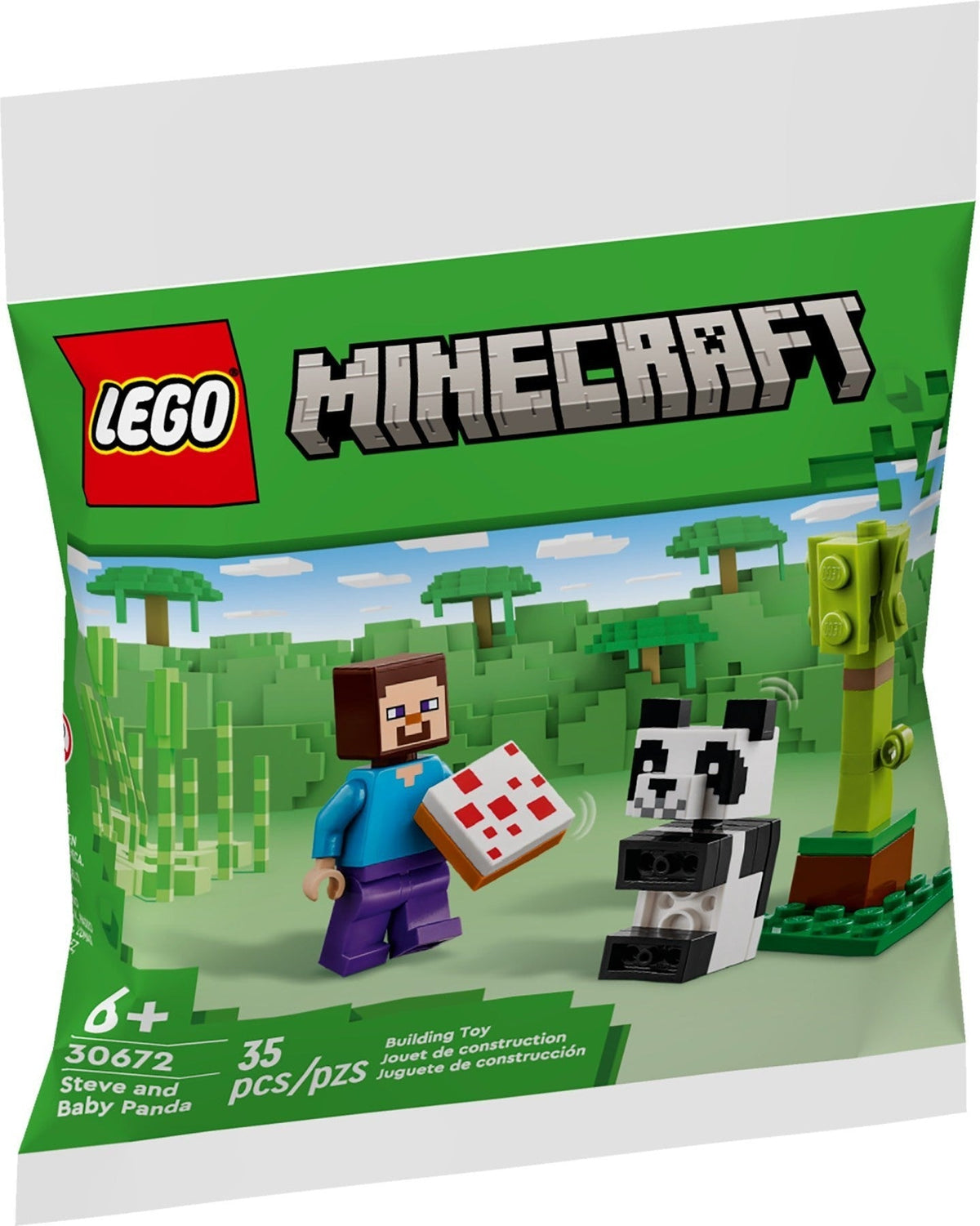 LEGO 30672 Steve and Baby Panda Polybag GWP – Like New | Grade A