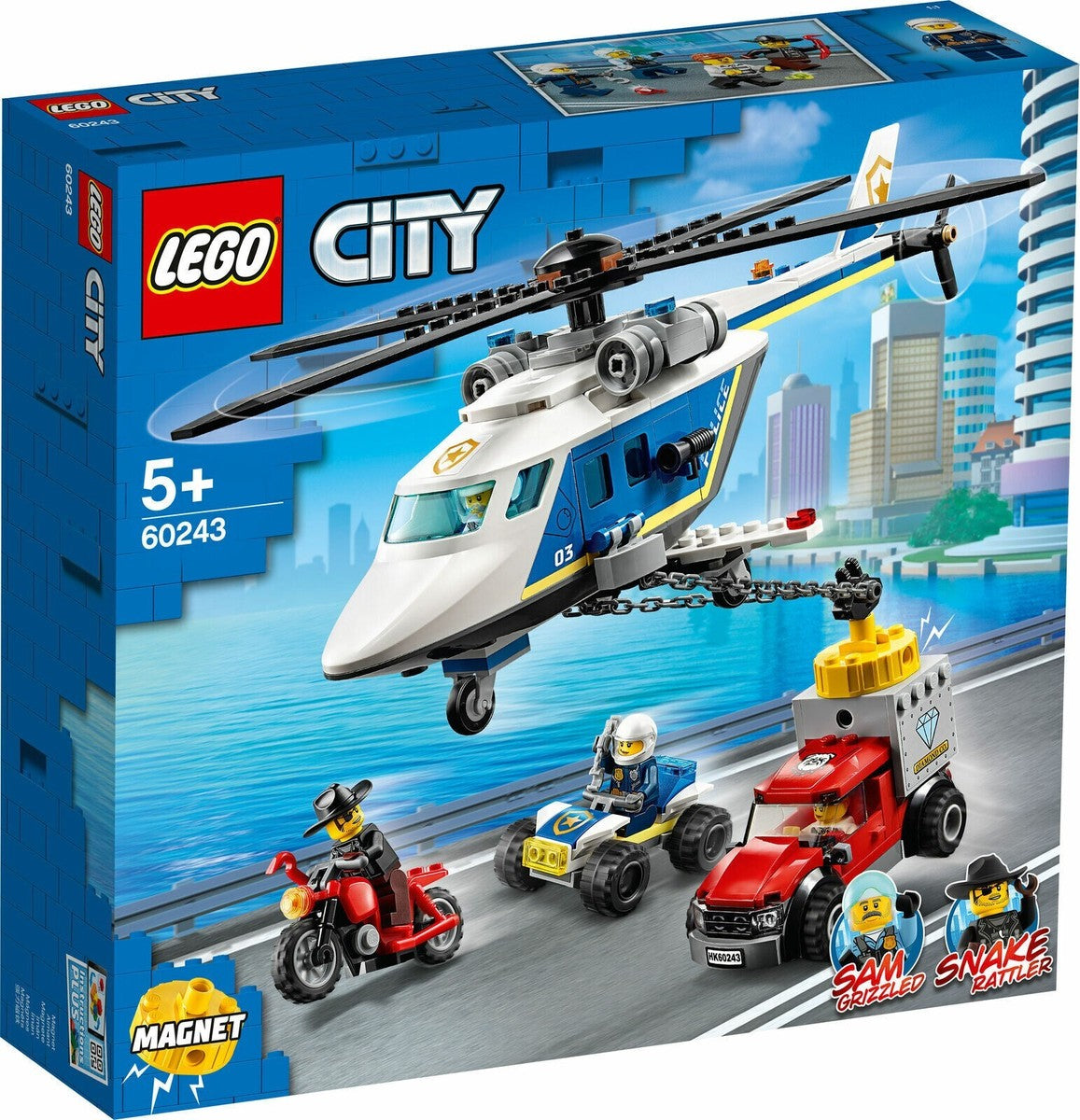 LEGO 60243 Police Helicopter Chase – Like New | Grade A