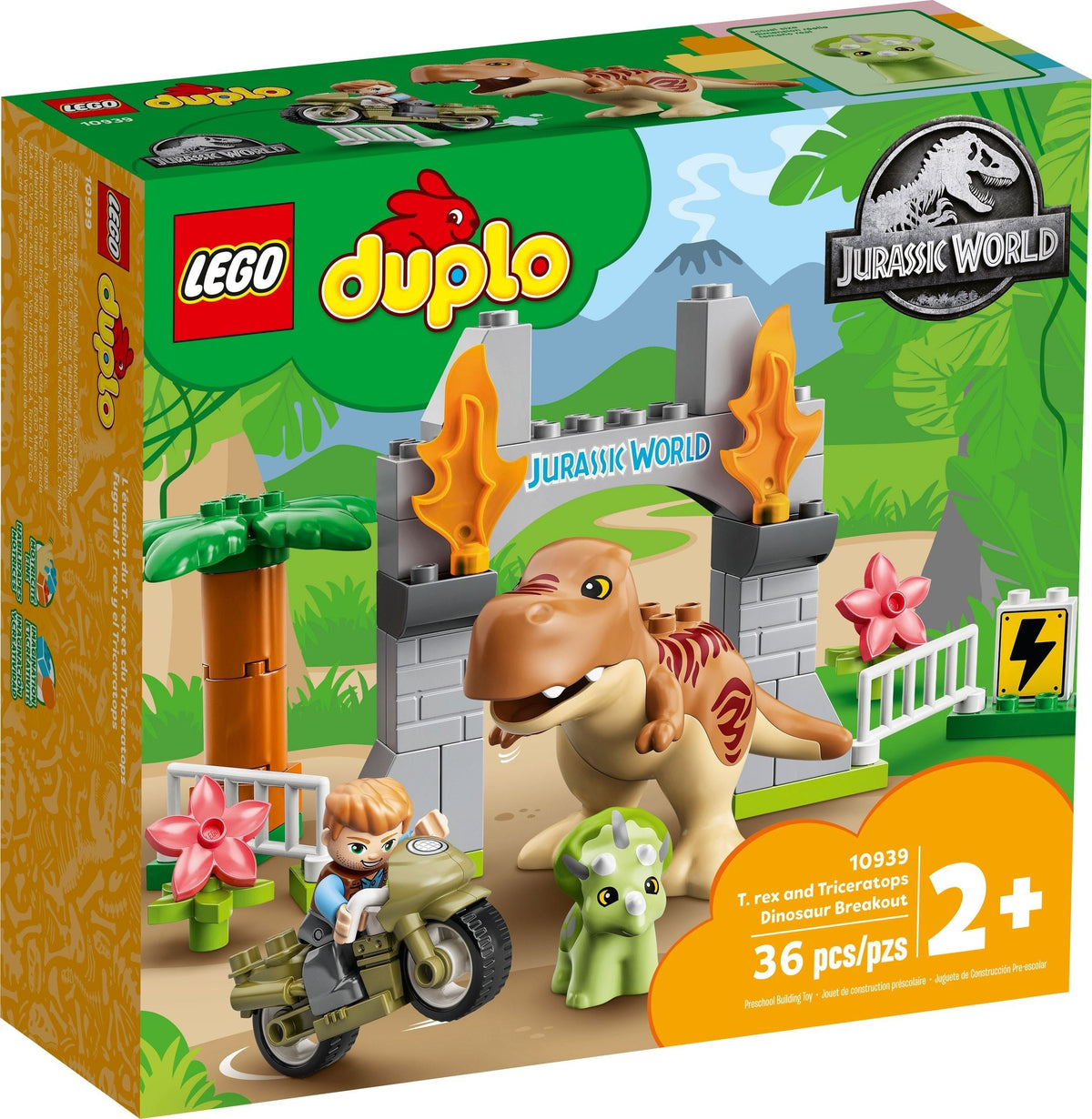 LEGO 10939 L'évasion du T. rex et du Tricératops – Comme neuf | Grade A