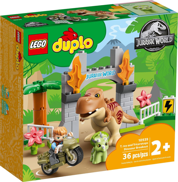 LEGO 10939 L'évasion du T. rex et du Tricératops – Comme neuf | Grade A
