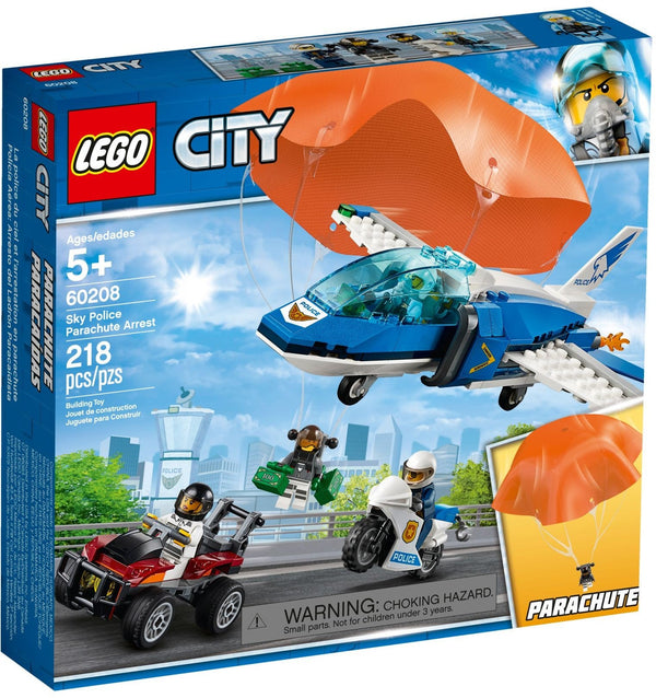 LEGO 60208 L'arrestation en parachute de la police du ciel – Comme neuf | Grade A
