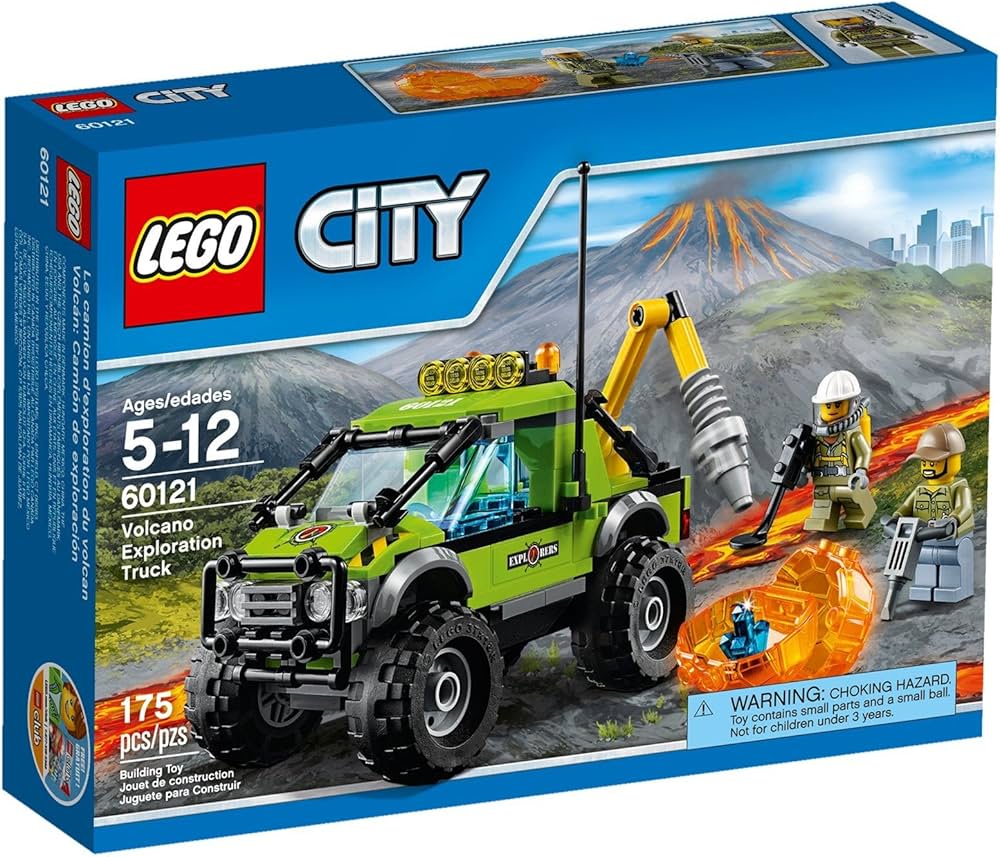 LEGO 60121 Le camion d'exploration du volcan – Comme neuf | Grade A