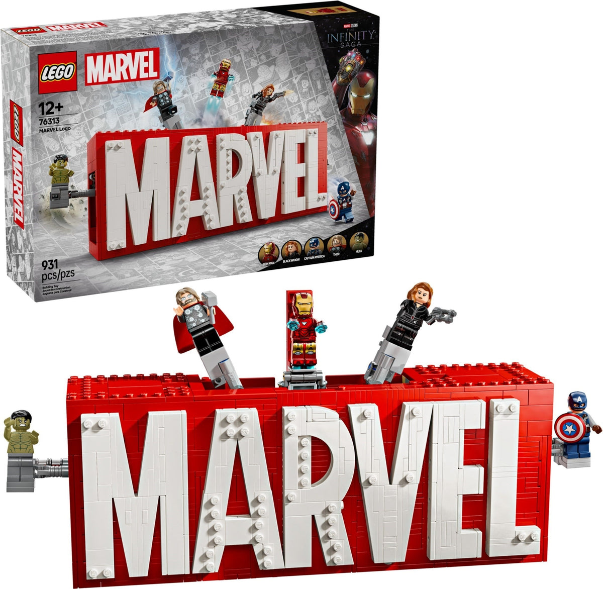 LEGO 76313 Le logo MARVEL – Comme neuf | Grade A