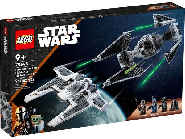 LEGO 75348 Mandalorian Fang Fighter vs TIE Interceptor – Like New | Grade A