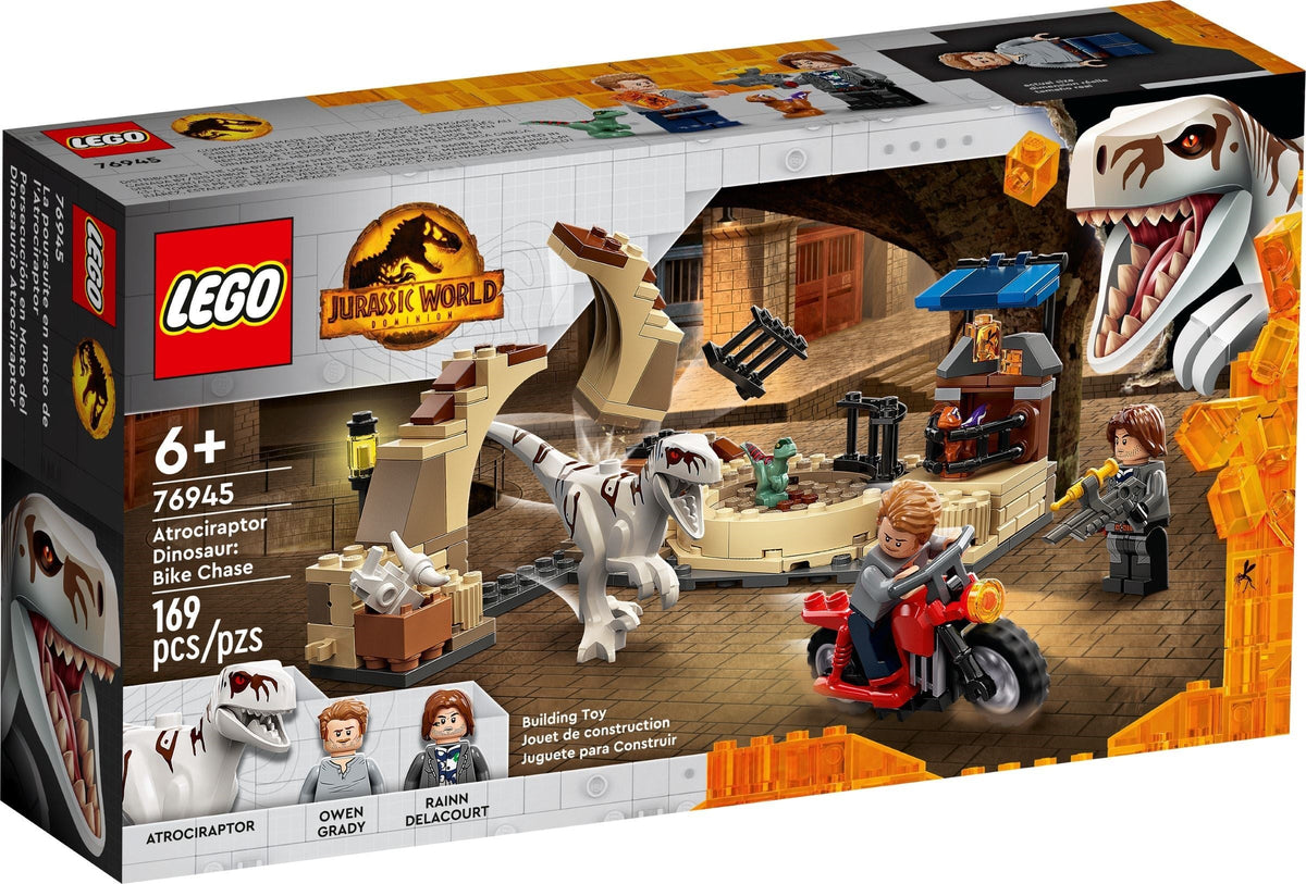 LEGO 76945 Atrociraptor Dinosaur: Bike Chase – Like New | Grade A