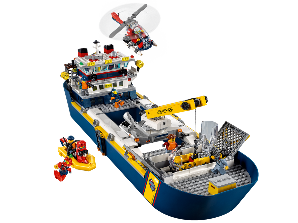 LEGO 60266 Le navire d'exploration océanique – Boîte abîmée | Grade A